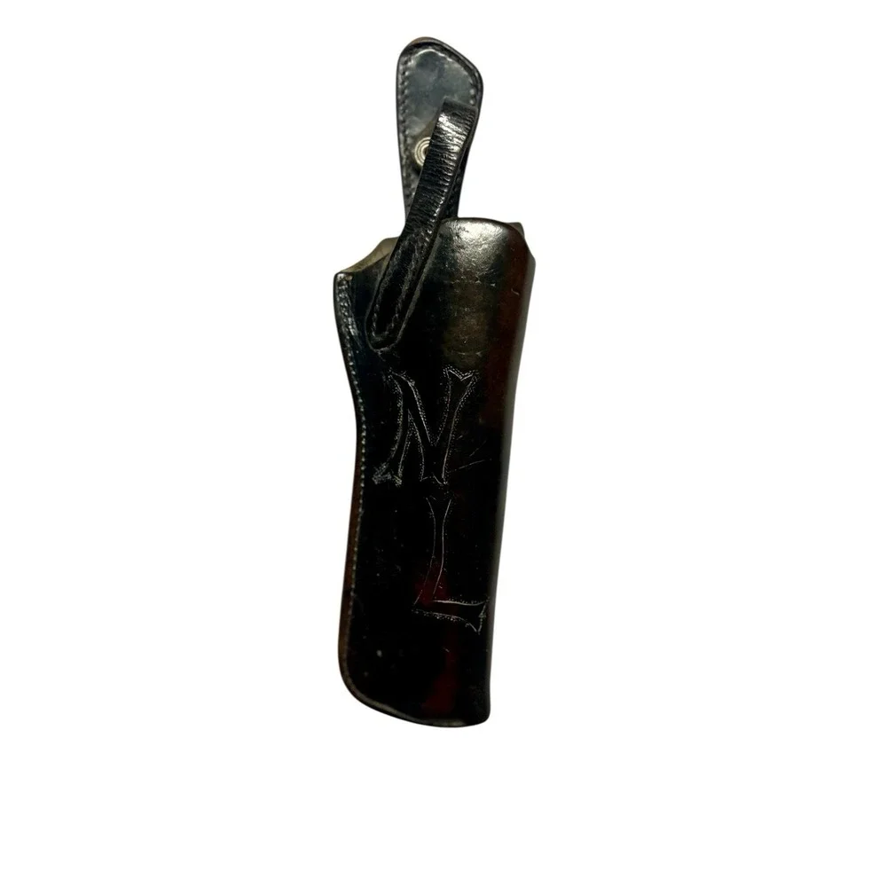 Vintage Bucheimer Leather Holster‎ #470 Black Tooled Initials NL